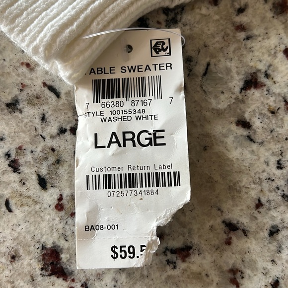 New - Bar III Women's Cutout-Detail Turtleneck Sweater in Washed White - Picture 6 of 8